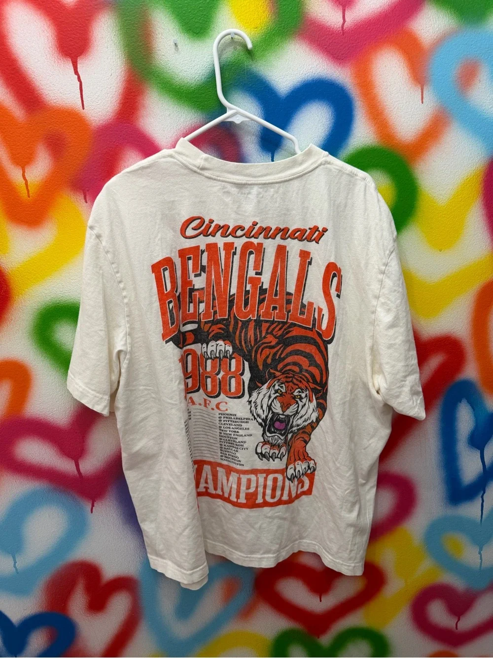 Abercrombie & Fitch White Bengals Graphic Tee
